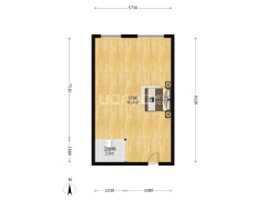 优质房源，目前做了装修，没打隔断。可更名，可注册-涿州汇成.创享城户型图