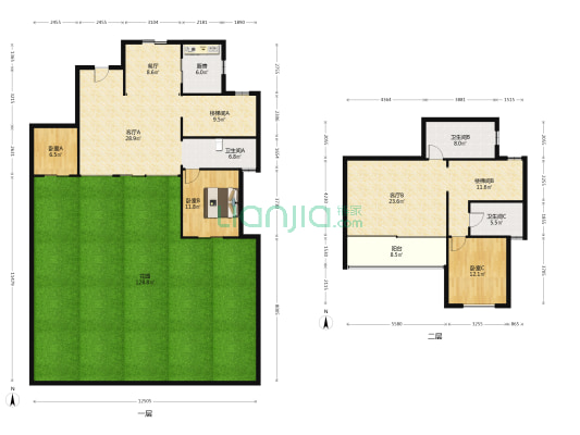 蓝城桃李春风 3室3厅3卫 160平方