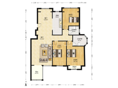 香邑溪谷 3室2厅 南 北-涿州香邑溪谷户型图