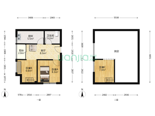 台北沁园 3室1厅1卫 42平方