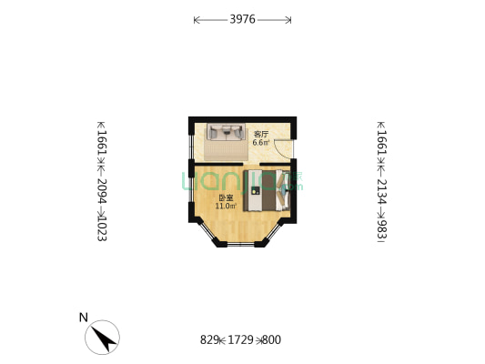 乐寿里 1室1厅0卫 17平方