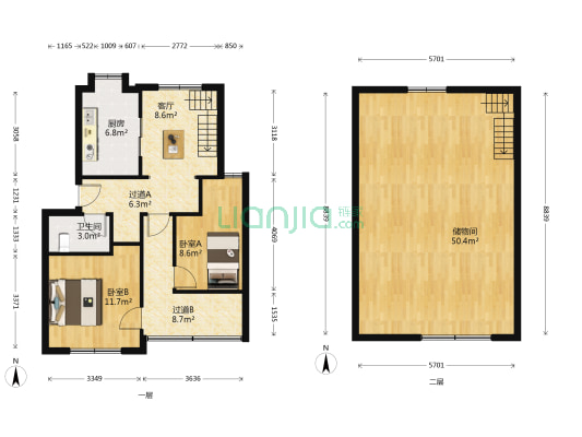 丰和花园 2室1厅1卫 69平方