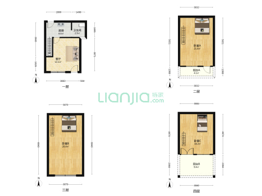 潮福街 3室1厅1卫 108平方