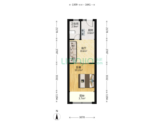 中山北一路189弄 1室1厅1卫 37平方