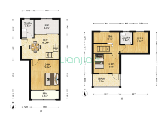 嘉吴苑 3室1厅2卫 95平方