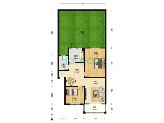 驿都东路1146号 2室2厅1卫 73平方