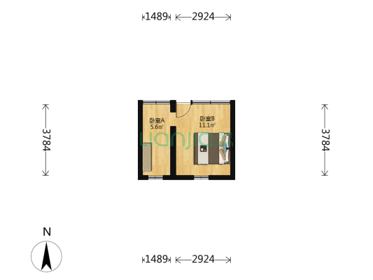 红庙街 2室0厅0卫 24平方