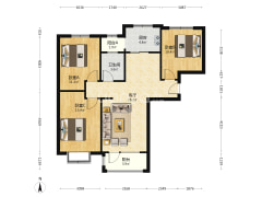 朝南两居，户型方正，   全天采光-涿州华融现代城户型图
