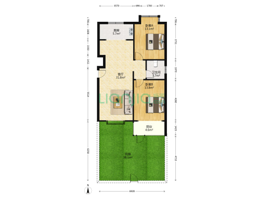 利农庄路6号 2室1厅1卫 99平方
