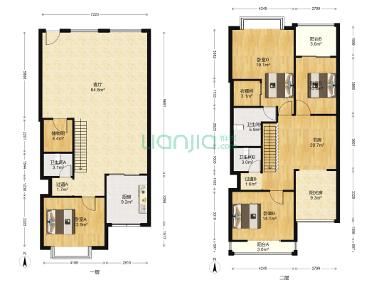 白龙潭俊园沁园 5室1厅3卫 209平方