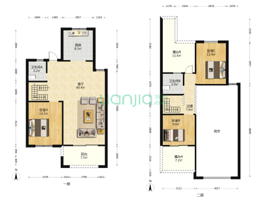 鸿迪绿洲湾 3室1厅2卫 132平方
