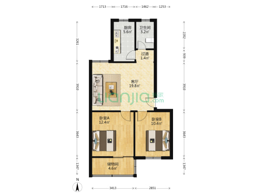 国家管网集团东部原油储运有限公司家属院 2室1厅1卫 70平方