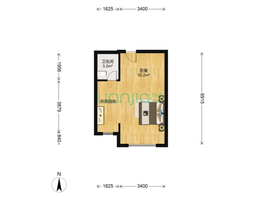 承翰花样郡 1室0厅1卫 48平方