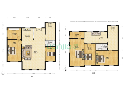 金海岸花园 5室2厅2卫 220平方