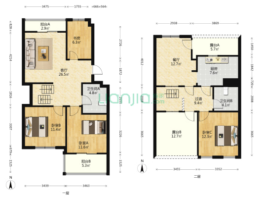东南嘉苑和美园 4室2厅2卫 130平方