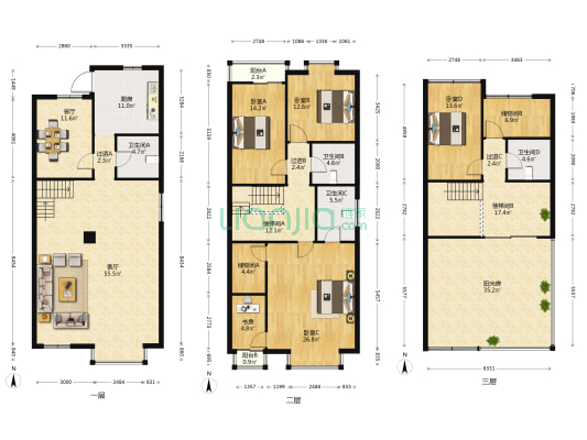 香墅郦舍 5室2厅4卫 257平方