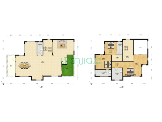 西郊庄园 3室1厅4卫 384平方