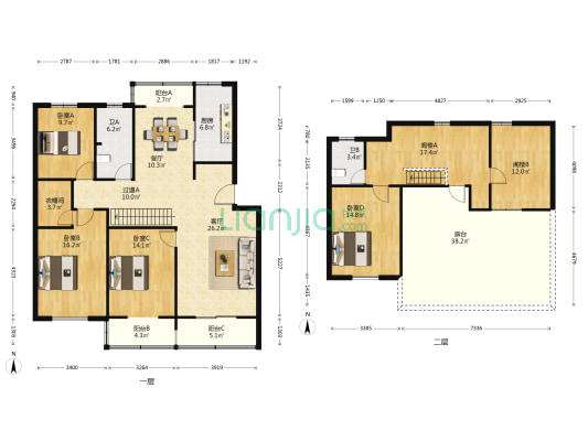 都市花苑东区 4室2厅2卫 197平方