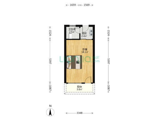 翠仙阁49号 1室0厅1卫 30平方