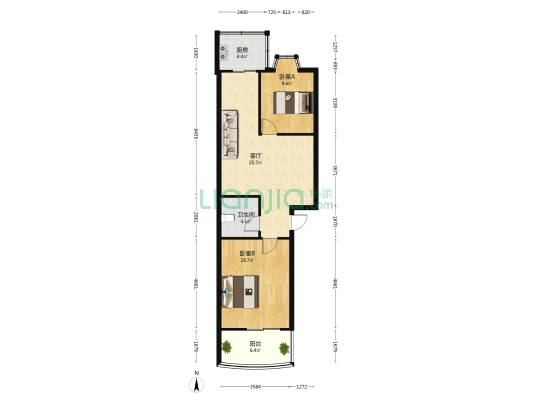 雅士名邸 2室1厅1卫 83平方