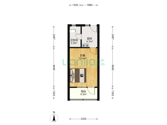 西镇小区(浦东) 1室0厅1卫 33平方
