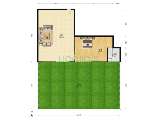 保利碧湖苑 1室1厅1卫 201平方