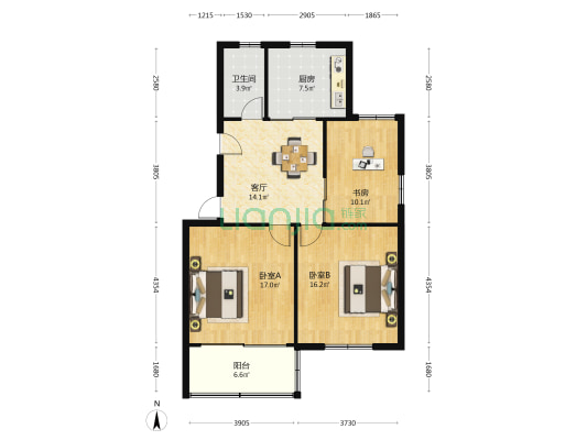 港隆苑 3室1厅1卫 93平方