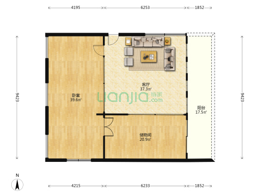 华景商厦 1室1厅0卫 115平方