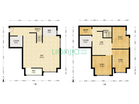 惹巴拉公寓 高新区优质房源,配套完善-户型图