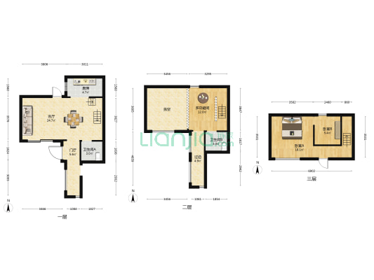 华发未来城 3室1厅2卫 104平方
