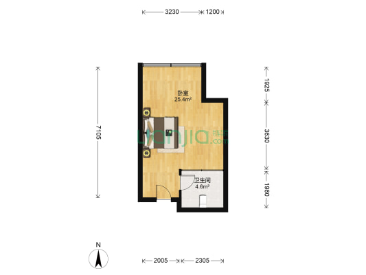 岳阳友阿国际广场 1室0厅1卫 50平方