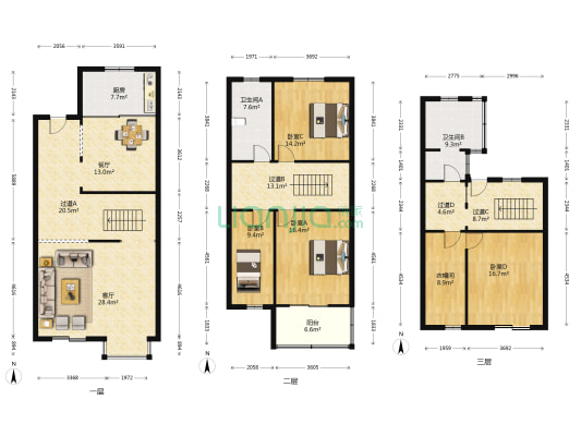 景尚缇香 4室2厅2卫 214平方