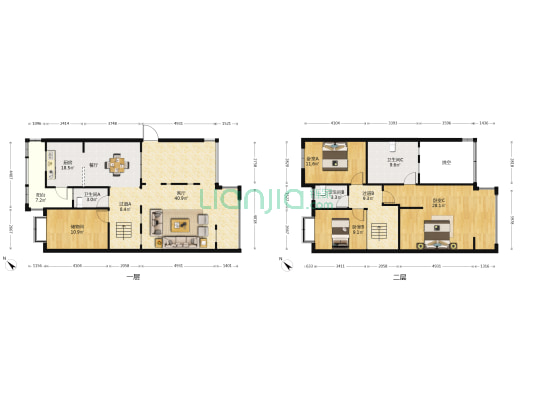 阳光花园·昕苑 3室1厅3卫 184平方