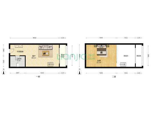 真功夫总部大楼 1室1厅1卫 55平方