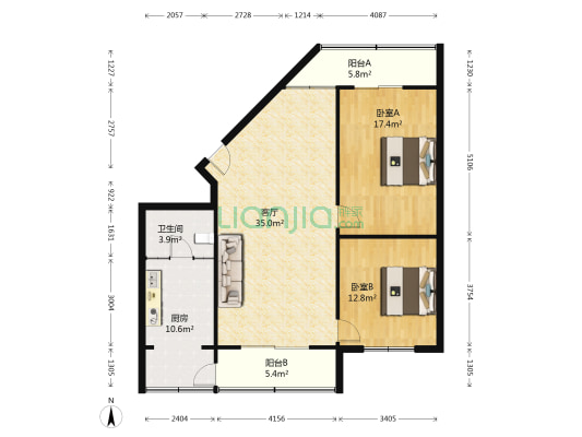 外曹家巷49号 2室1厅1卫 100平方