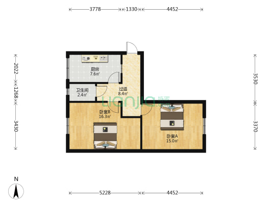 宜宾楼 2室0厅1卫 62平方