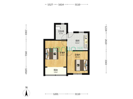 运光路51号 2室0厅1卫 48平方