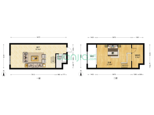 聚瑞星城 1室1厅1卫 78平方
