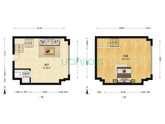 南飞鸿广场 1室1厅1卫 53平方