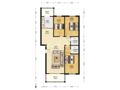 此房满五，带装修，税费比较低，交通便利，配套齐全-涿州华阳公寓户型图