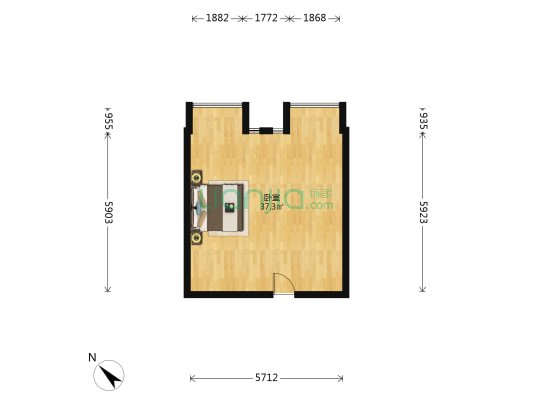 龙湖天曜府 1室0厅0卫 46平方