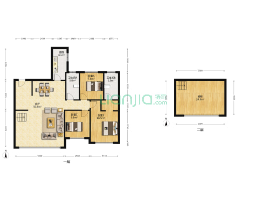 中南紫云集 3室1厅2卫 157平方