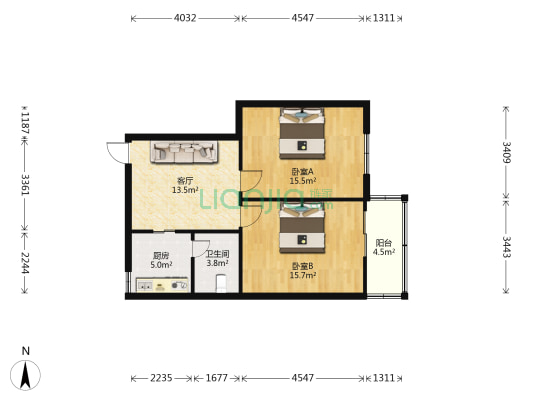 新民东街29号 2室1厅1卫 75平方