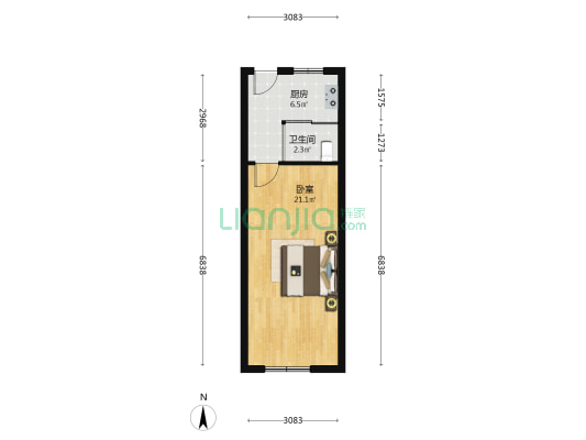 东药勋业小区 1室0厅1卫 40平方