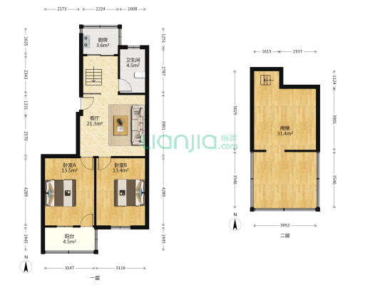 医政路 2室1厅1卫 75平方