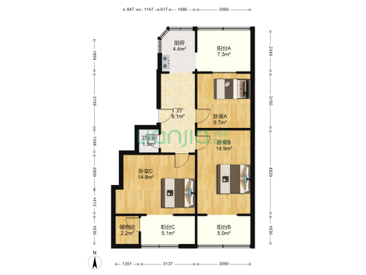 东马棚街18号 3室0厅1卫 70平方