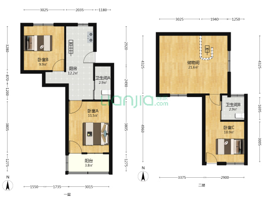 金丝桥路14号 3室0厅2卫 49平方