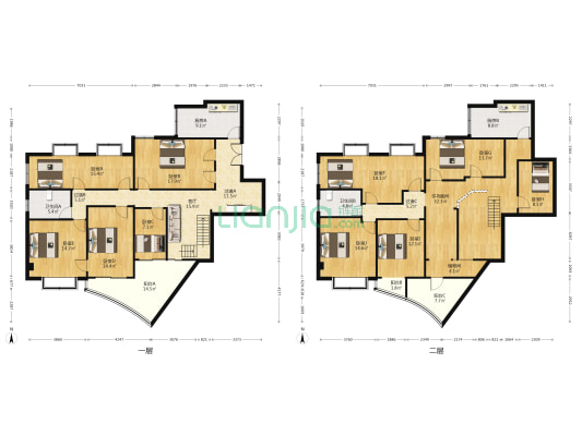 顺天城 11室1厅2卫 345平方