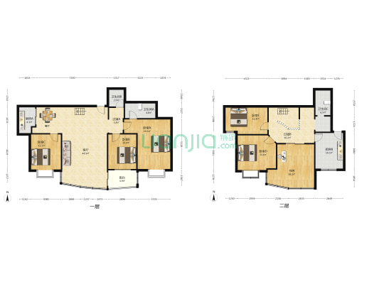 凤都花园 6室1厅3卫 125平方