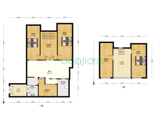 书圣故里社区 5室1厅1卫 96平方